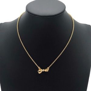 Kate Spade Love Notes Pave Bow Gold Necklace